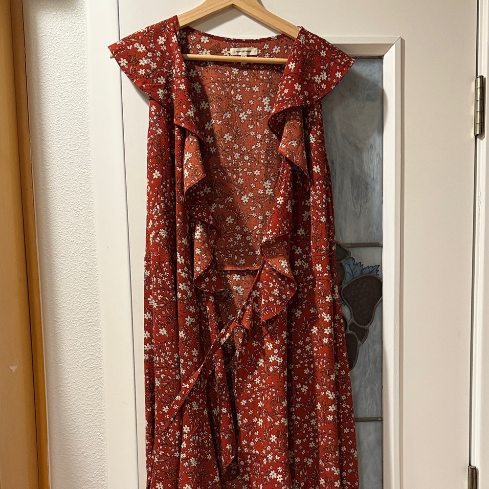 Max Studio Floral Ruffle wrap Dress